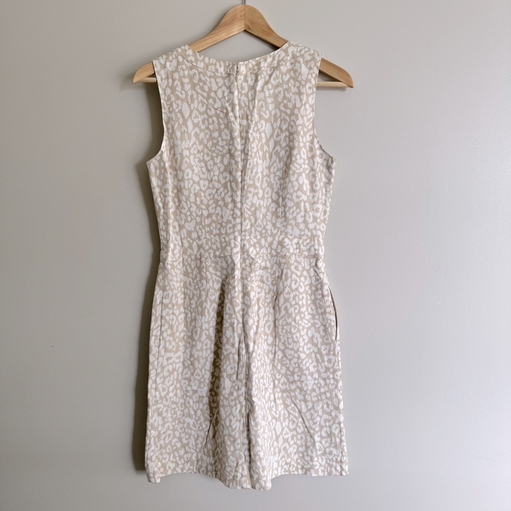 Banana Republic Sleeveless Animal Print Linen Blend Dress Size 2 NWT - Picture 2 of 4